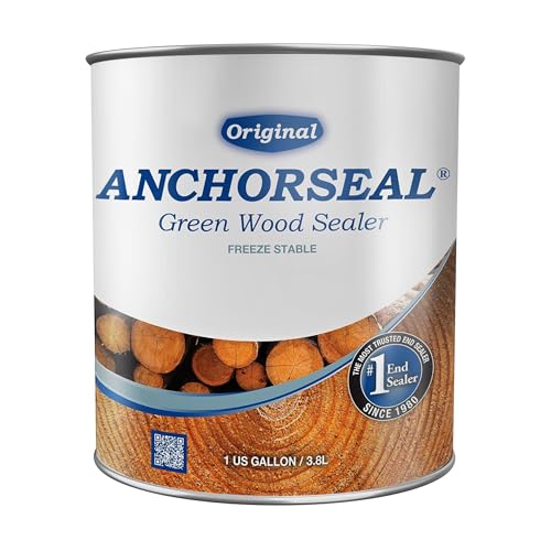ANCHORSEAL Classic Log and Lumber End Sealer, Prevents Checking, 1 Quart | Water Based Wax Emulsion, Prevents up to 90% of Checking, Drying Splits Prevention, Hardwood & Softwood Compatible
