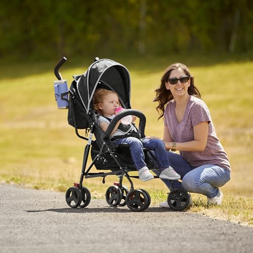 Dream On Me Vista Moonwalk Baby Stroller in Light Gray, Lightweight Infant Stroller with Compact Fold