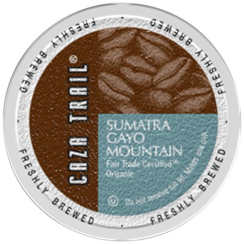 Caza Trail Coffee Organic Sumatra Gayo Mountain, 52 Single Serve Cups