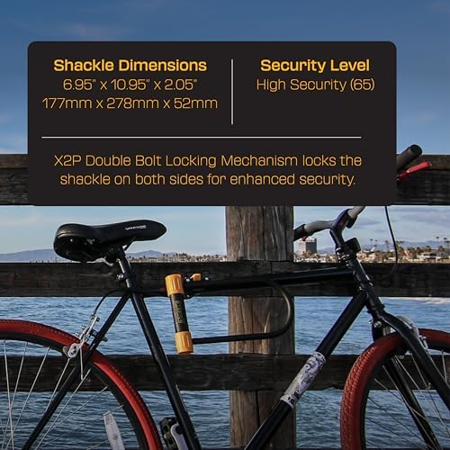 OnGuard Bulldog STD Bike U-Lock – 13 mm Hardened Steel Shackle (115 × 230 mm) – X2P Double Bolt, Z-Cylinder Core