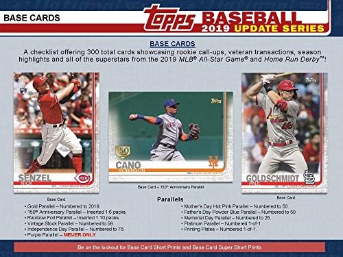 2019 Topps Update Baseball Blaster Box (7 Packs/14 Cards: 1 Hit, 5 Inserts)