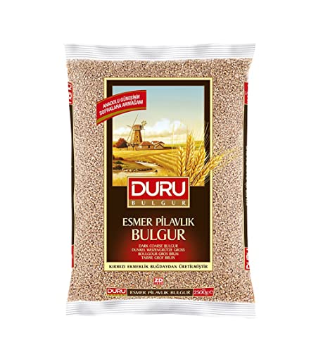 Duru Brown Coarse Bulgur, 35.2oz (1000 g), Wheat Berries, 100% Natural and Certificated, High Fiber and Protein, Non-GMO, Great for Vegan Recipes, Better than Rice