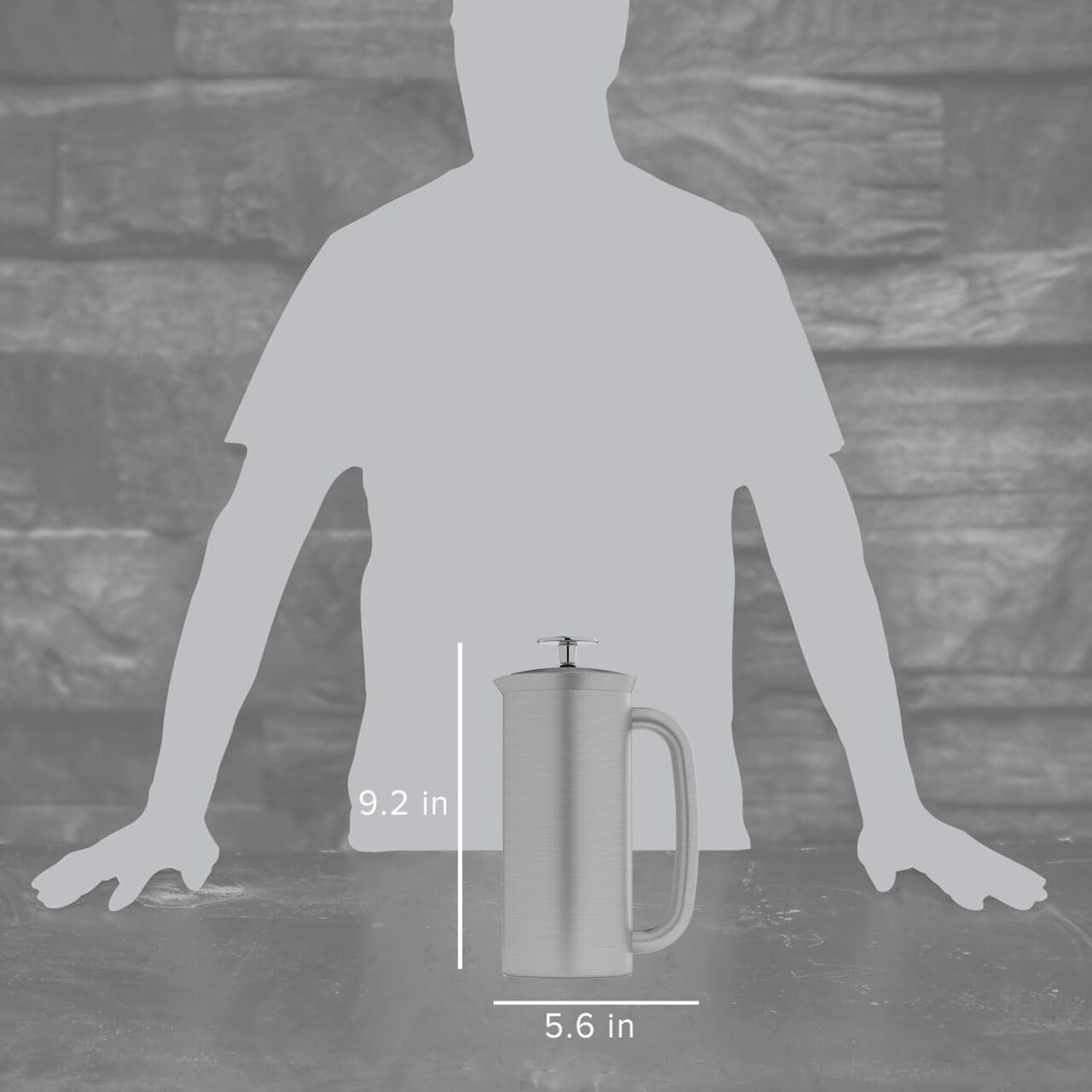 ESPRO P7 French Press, 18oz, Brushed, Stainless Steel Coffee Maker | Double Filter Coffee Press, Grit-Free Coffee, Heat Resistant Insulated tea Press, Easy Hot and Cold Coffee Brewer, Tea Brewer