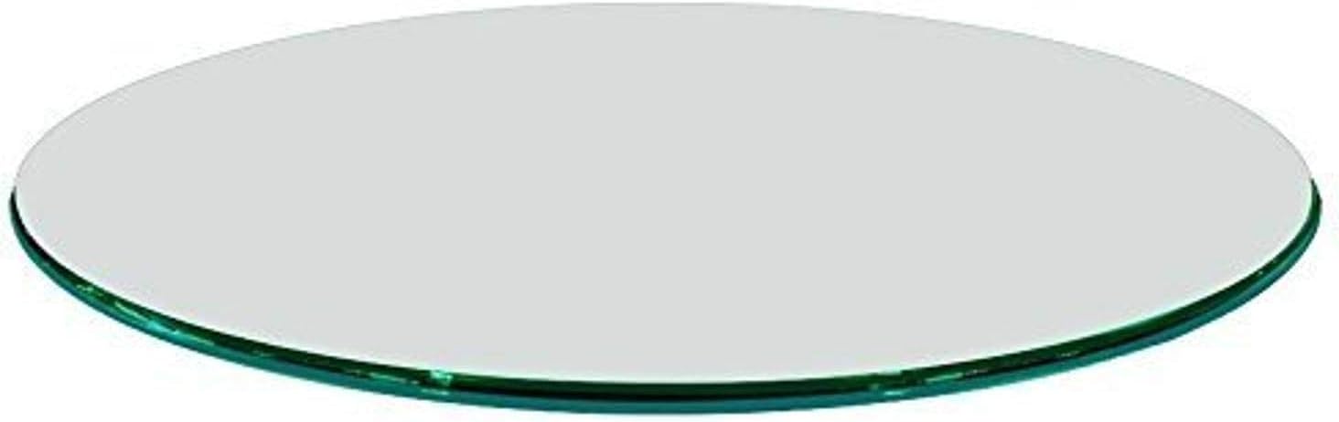 22 Inch Round Tempered Beveled Polished Edge Glass Table Top -1/2” Thick Round Glass Table Top–Heavy Duty, Dining, Coffee, and Office Tables by Fab Glass and Mirror