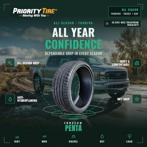 Forceum Penta All Season 235/60R18 107V XL Passenger Tire | Truck/SUV Performance All Season Traction 107V Rated Extra Load Radial Construction Black Sidewall Tire