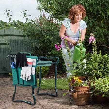 COCO Garden Pouches for Kneeler - 2 Pack Outdoor Gardening Stool Pouch, Workseat Storage Tote Hanging Organizer, Heavy-Duty 600D Oxford Cloth Tool Bag
