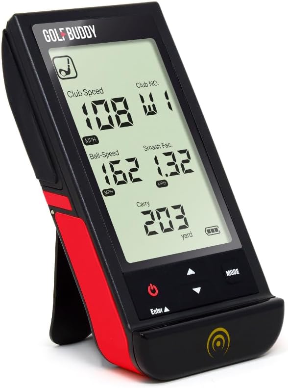 GOLFBUDDY Shot Mate Launch Monitor – Doppler Radar Golf Swing Analyzer, Ball & Club Speed, Smash Factor, Carry Distance, TFT LCD Display