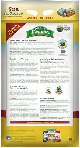 Espoma Soil Perfector Permanently Improves All Soils. A Simple One Time Application Prevents Compaction and Promotes Plant Root Growth. 30 lb. Bag ~