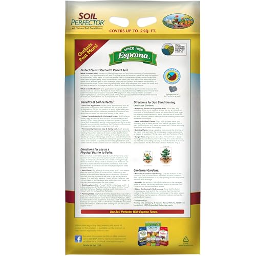 Espoma Soil Perfector Permanently Improves All Soils. A Simple One Time Application Prevents Compaction and Promotes Plant Root Growth. 30 lb. Bag.