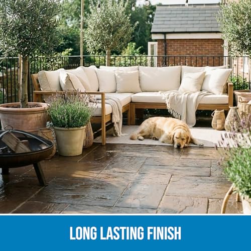 Rainguard Clear Gloss Sealer, Wet Look Water Based Silicone Acrylic Waterproofer for Concrete, Wood, Brick, Stone & Masonry Surfaces, Ready to Use, 1 Gallon | Water Based Silicone Acrylic For Wood, Brick, Stone & Masonry Surfaces, Ready To Use For Pavers…