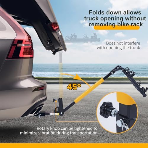 MaxxHaul 50025 Hitch Mount 2-Bike Rack for Cars, Trucks, SUVs, Minivans – Fits 1-1/4" & 2" Hitch Receivers, 100 lb Capacity, Anti-Rattle