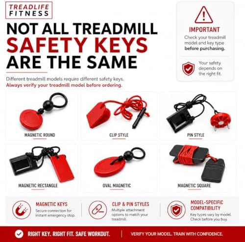 Treadmill Safety Key | Replacement for BowFlex TreadClimber TC3000 & TC5000 Models