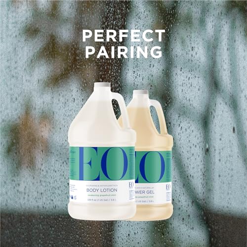 EO French Lavender Body Lotion Refill, Bulk Gallon, 128 oz | 1-gallon bulk refill | fits most dispensers | essential oil formula | moisturizes dry skin | salon-size | men and women
