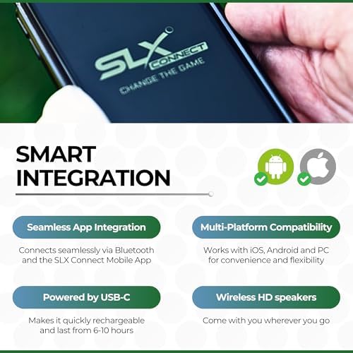 SLX Hybrid Launch Monitor - Effectively Track Your Ball Speed, Club Speed, Distance and Smash Factor - Portable Golf GPS Device via Bluetooth