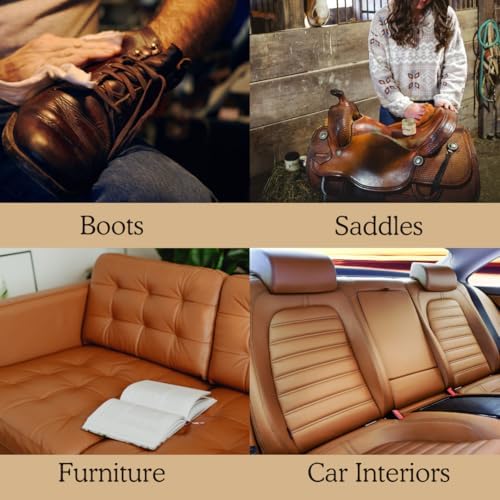 Blackrock LEATHER N RICH - Quality leather cleaner and conditioner, Made in the USA since 1976 - Leather care for boots, saddles, car interiors
