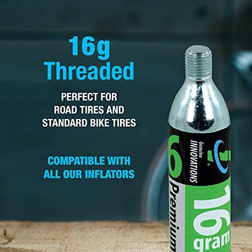 G2153, Bicycle CO2 Cartridges, Threaded, 16g, Pack of 6