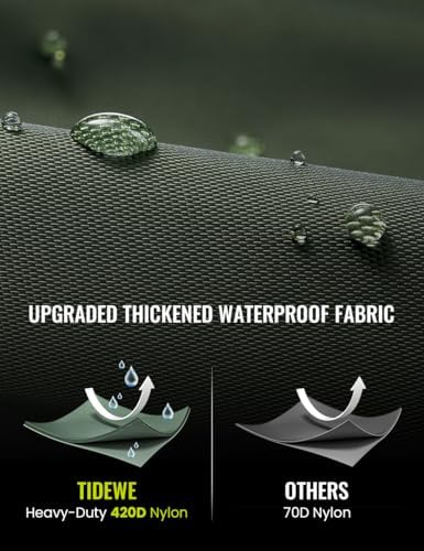 TIDEWE Fishing Hip Waders, Lightweight Hip Boots for Men Women | Waterproof 420D 2-Ply Nylon/PVC, Hunting Bootfoot Waders, Boot Hanger Included