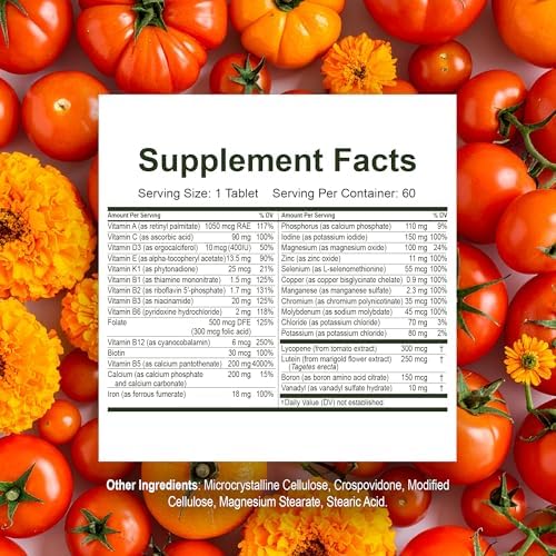 Noor Vitamins Halal Vitamins, Daily Multivitamin, Halal Vitamin for Women and Men, 30 Vitamins & Minerals, A, B12, C, Iron