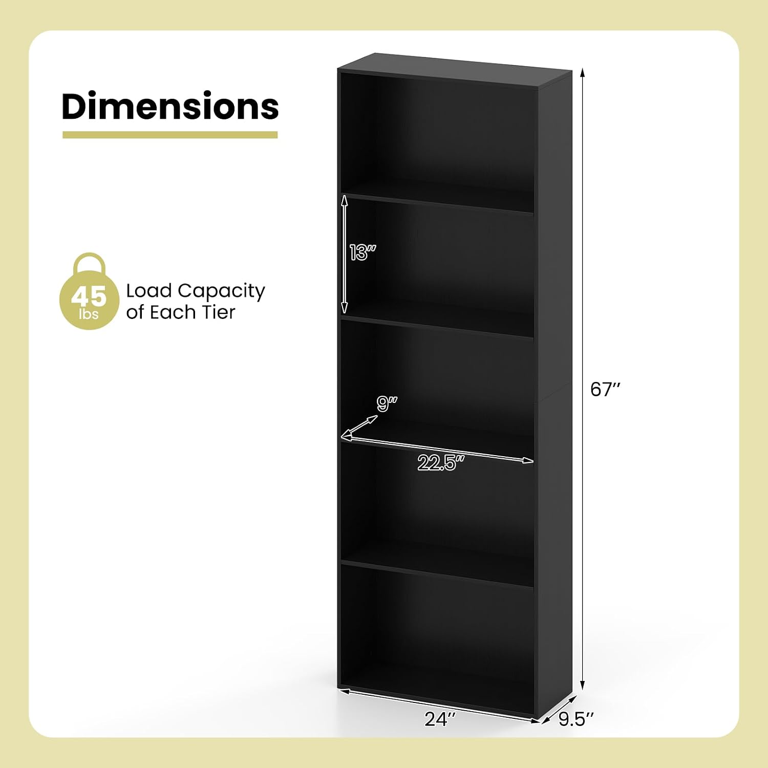 Giantex 8-Cube Bookcase, 3-Tier Cubby Bookshelf, Horizontal Vertical Display Rack with Anti-Tipping Kits, Modern Storage Organizer Shelf Unit for Bedroom, Living Room, Study (Natural, 8-Cube)