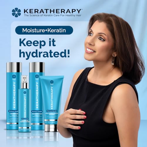 Keratherapy Keratin Infused Moisture Shampoo, 10.1 fl. oz., 300 ml - Anti Frizz Moisture Shampoo for Oily Scalp and Dry Ends - Kerabond Technology