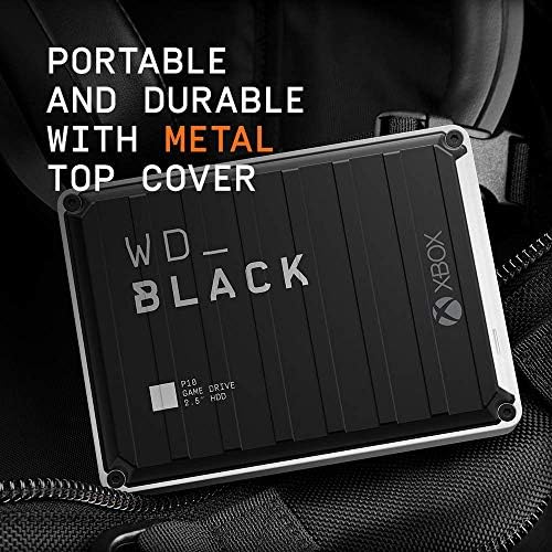 WD_BLACK 4TB P10 Game Drive, Portable External Hard Drive, Works with Playstation, Xbox, & PC - WDBA3A0040BBK-WESN
