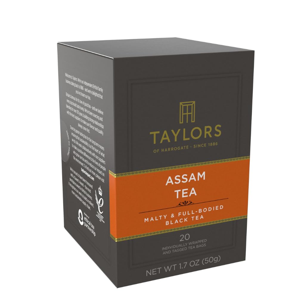 Taylors of Harrogate Green Tea with Jasmine, Individually Wrapped Bags, 20 Count (Pack of 1), Delicate, Floral & Sweet, Caffeinated, Enjoy Hot or Iced, 20 Teabags