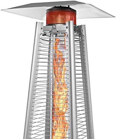 Outdoor Propane Patio Heater - Commercial LP Gas Porch & Deck Heater - Black