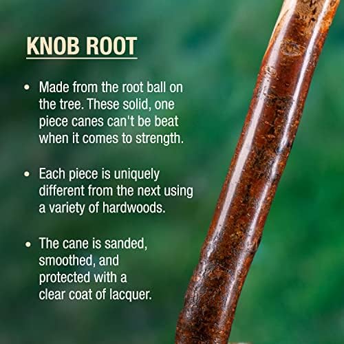 Brazos Wooden Walking Canes for Men and Women, Stable Walking Sticks for Seniors, Made in The USA