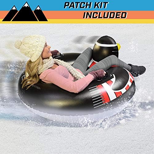 GoFloats Winter Snow Tubes - Choose from Unicorn, Disney's Frozen, Ice Dragon, Polar Bear, Penguin, Flamingo - Inflatable Sled for Kids and Adults