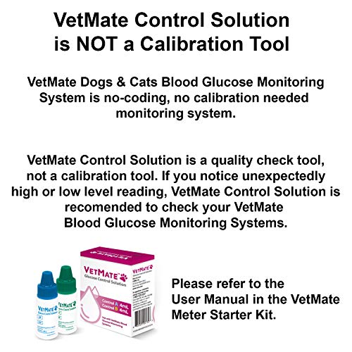 Glucose Control Solutions for use with VetMate Dogs & Cats Blood Glucose Monitor
