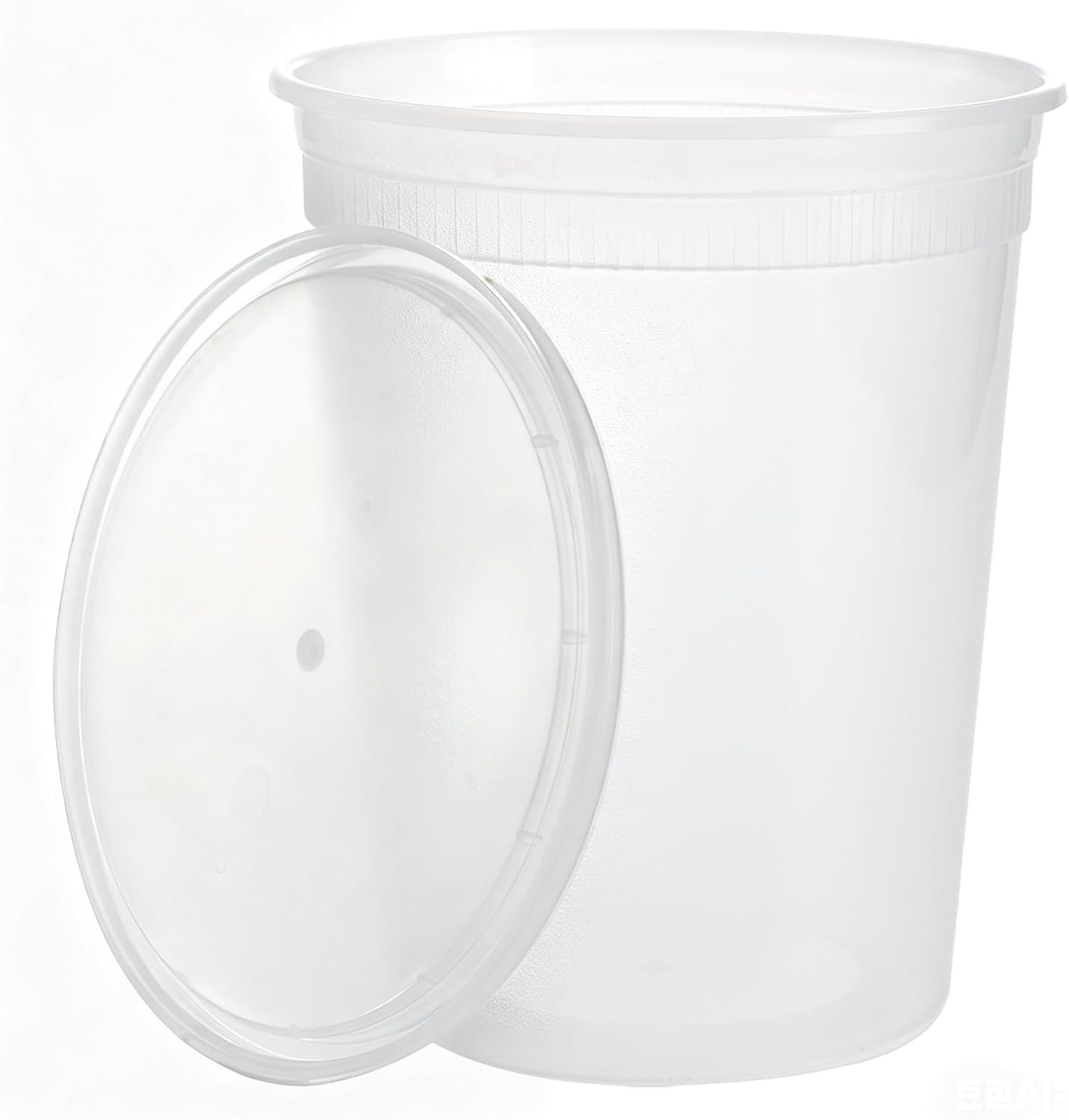 Lawei 50 Pack 32 oz Deli Containers with Lids - Leak-Proof Plastic Food Storage for Meal Prep, Soup and Leftovers - Microwave