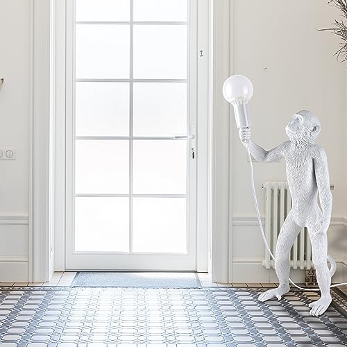 Modern Resin Standing Monkey Table Lamp, Desk Lamp, Animal Lamp, Bedside LED Light for Home Decor, Living Room, Bedroom, Home Office