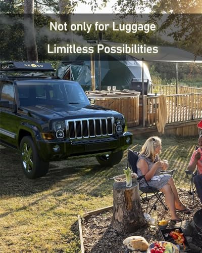 46" X 36" Universal Roof Rack Cargo Basket, 200 Lbs Capacity Rooftop Luggage Rack for SUV, Car & Truck, Heavy-Duty Roof Rack Accessories Carrier