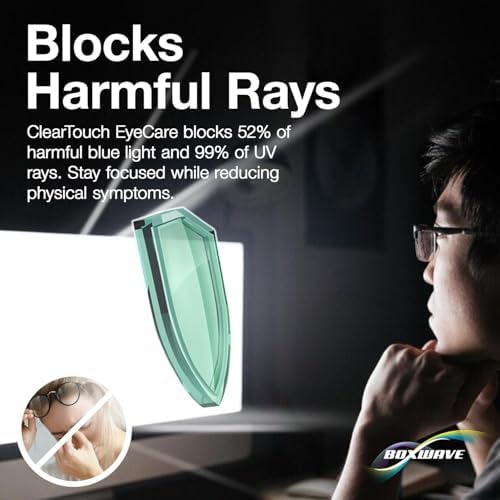BoxWave Screen Protector Compatible with Arcade1Up Time Crisis Deluxe - ClearTouch Crystal Anti-UV EyeCare (2-Pack)