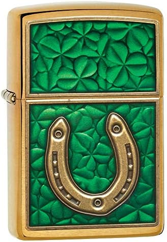 Zippo Clover Design Pocket Lighter, High Polish Chrome, One Size (ZO24699)