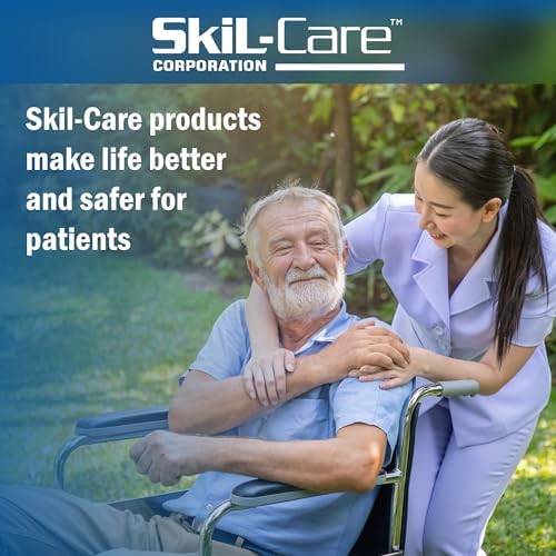 Skil-Care Foam-Padded Lateral Arm Trough Support Tray, Universal Chair Fit | 706142, Mounts to Any Chair with Armrest, Stabilizes and Supports Upper Trunk, Nylon Wipe-Clean Cover, Blue, Universal Fit