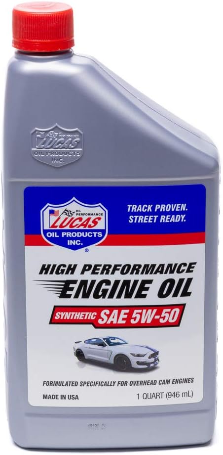 Lucas Oil 10101 Synthetic SAE 5W-50 Motor Oil API SP - 1 Quart