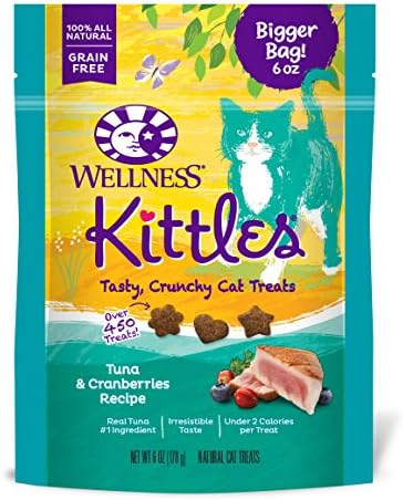 Wellness Kittles Cat Treat Value Pack - Tuna & Cranberries Flavor - 6 oz Each (4 Pack)
