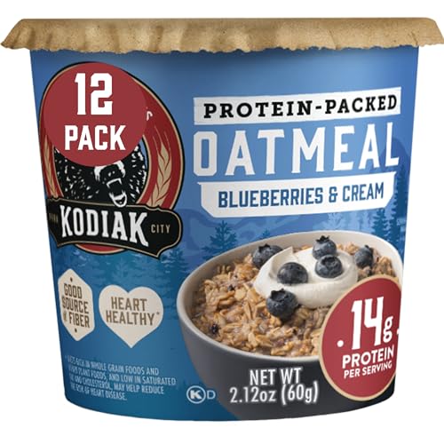 Kodiak Cakes Instant Protein Maple & Brown Sugar Oatmeal in a Cup, 2.12oz (Pack of 12)