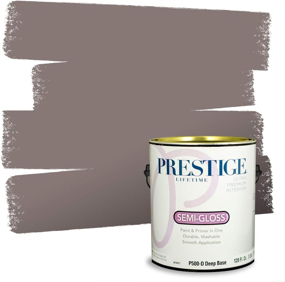 PRESTIGE Paints Exterior Paint and Primer In One, 1-Gallon, Satin, Comparable Match of Sherwin Williams* Socialite*
