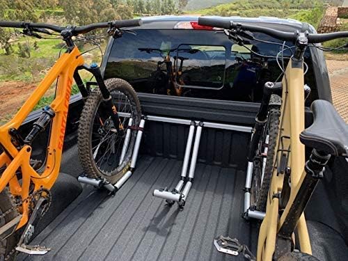 2 Bike Rack for Truck Bed | Ideal Fit for Compact Truck Models | 2 Standard Tire Bike Rack | Effortless Wheel Mount, Skip Front Tire Removal, Drill-Free Installation Ideas | Gift Set for Men