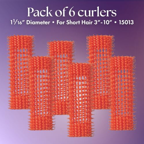 Olivia Garden Jet Set EZ Grip Self-Gripping Curlers - Hair Rollers for Setting or Perming - Style Curls and Waves