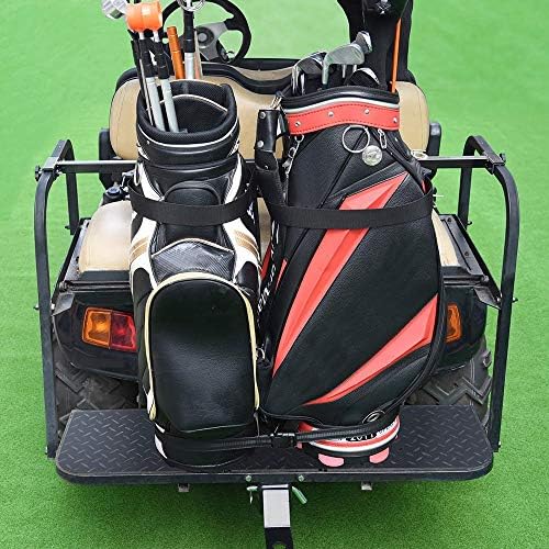 AW Universal Golf Bag Attachment Golf Bag Holder Bracket Rack for Golf Cart | Rear Seat Black