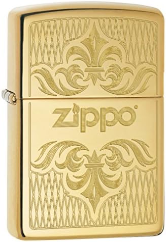 Zippo Lighter: Regal Zippo Design, Engraved - High Polish Brass 79098