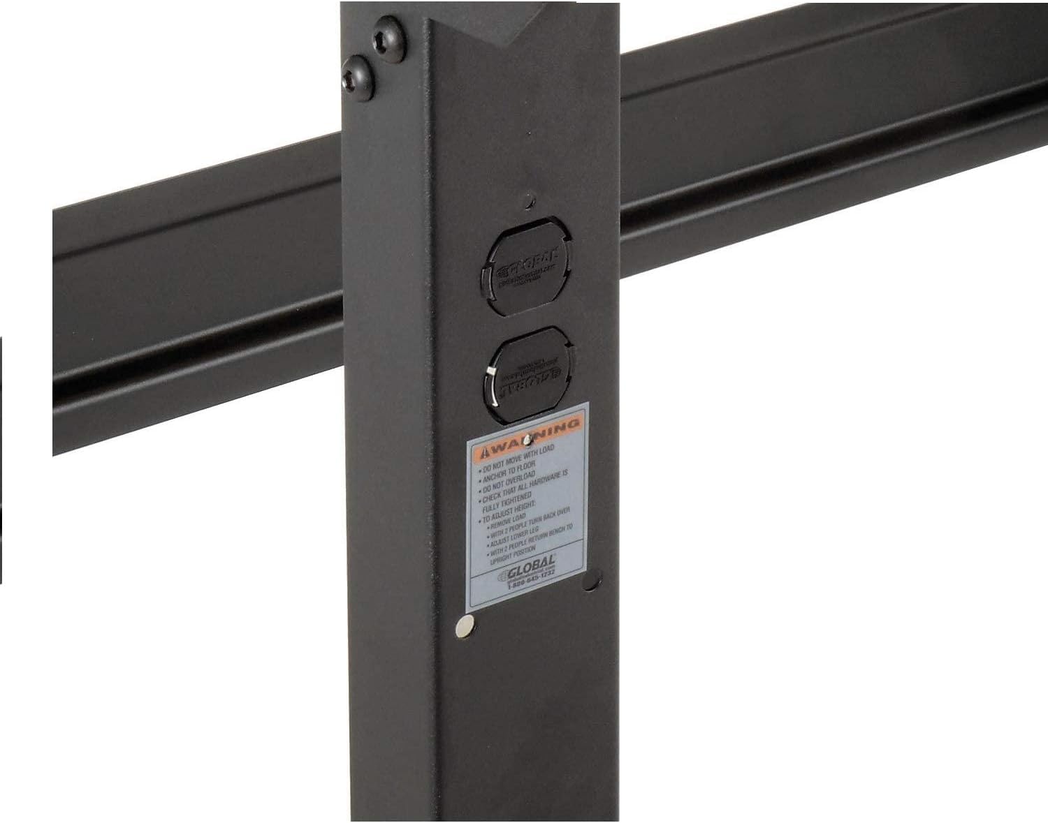 Global Industrial Adjustable Height Workbench C-Channel Leg, 60" W x 30" D