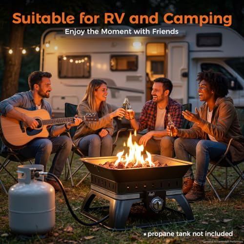 BALI OUTDOORS Propane Fire Pit Perfect for Camping | Outdoor Fire Pit for Portable Firepits for Outside Outdoor Patio