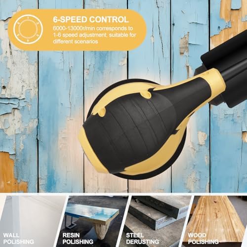 280W Random Orbital Sander Corded 5-inch Electric Palm Sander | 13000 OPM Electric Palm Sander for Woodworking, Sanding & Polishing, 6-Speed, Dust Box