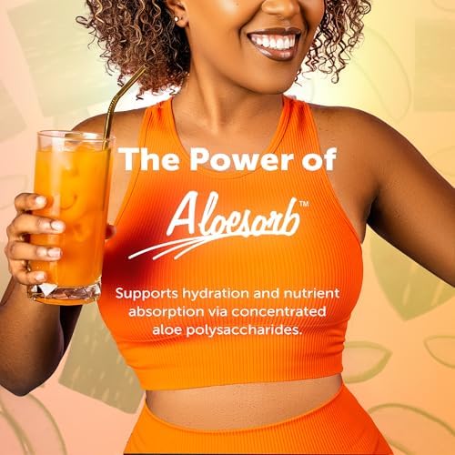 Lily of the Desert EcoDrink Nutrient Support Hydration Packets, Strawberry Lemonade – Naturally Sweetened Multivitamin Electrolyte Mix with Aloe, 24 Stick Packs/Box, 0.25 Oz Ea