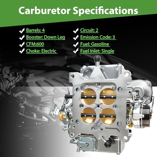BR-67270 4 Barrel Carburetor for Holly 4150 Model Vacuum Secondary Electric Choke Replacement 600 CFM