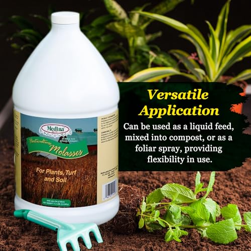 Medina Horticultural Molasses, 1 Qt - Nutrient-Rich Soil & Plant Feed | Feeds beneficial microbial life; supports organic gardening; versatile on lawns, gardens & trees